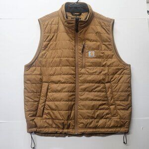 Carhartt Mens Rain Defender Lightweight Insulated Vest XL Reg OV2286-M BRN New